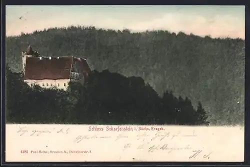 AK Scharfenstein /Sächs. Erzgeb., Schloss Scharfenstein