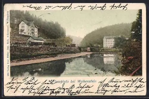 AK Wolkenstein, Flossplatz bei Wolkenstein