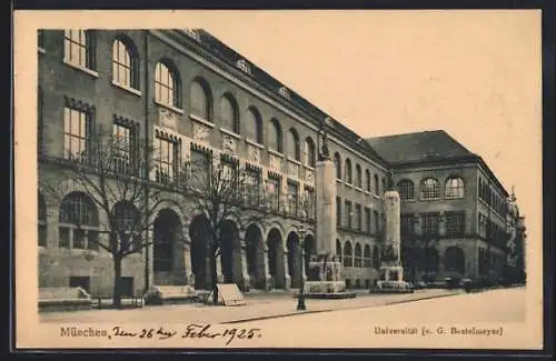 AK München, Universität in der Amalienstrasse