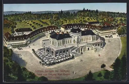 AK Stuttgart, Schloss Solitude erbaut von Herzog Karl Eugen 1763-1767