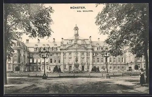AK Münster / Westfalen, Kgl. Schloss, Frontalansicht