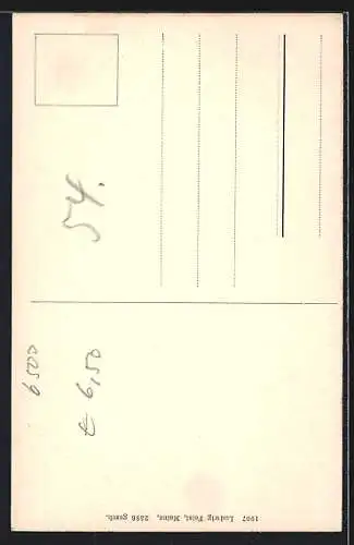 AK Mainz, Holzturm mit Strassenpartie