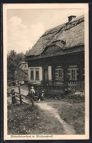 AK Waltersdorf / Sa., Partie am Weberhäuschen