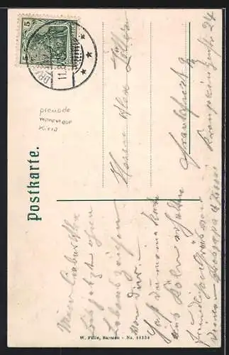 AK Drachenfels a. Rhein, Zwei Esel hinter einem Zaun
