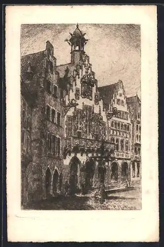 Künstler-AK Alt-Frankfurt, Der Römer