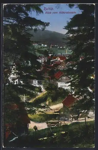 AK Ruhla, Blick vom Mühlrainstein