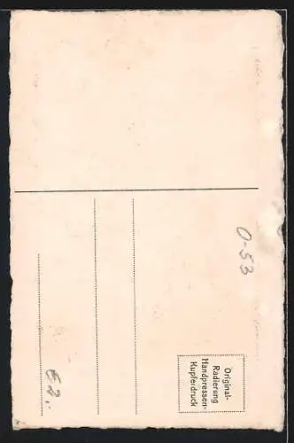 Künstler-AK Weimar / Thüringen, Goethe`s Gartenhaus