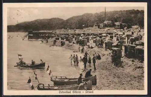 AK Göhren / Rügen, Strand mit Badegästen