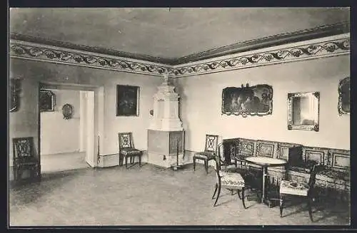 AK Freyburg A. U., Blick in das Luisenzimmer mit Möblierung