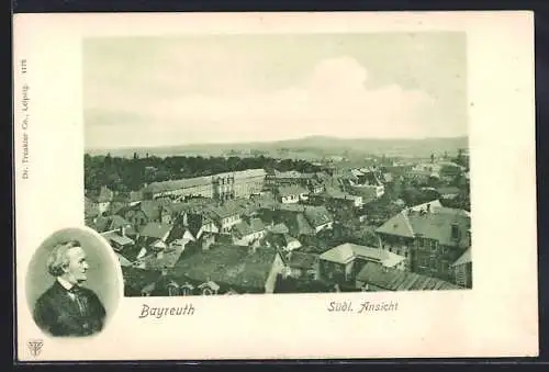 AK Bayreuth, Südliche Ansicht des Ortes
