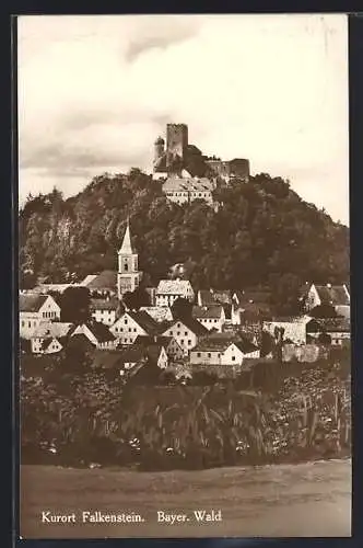 AK Falkenstein /Bayer. Wald, Blick auf den Ort
