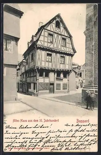 AK Boppard, Altes Haus aus dem 16. Jahrhundert