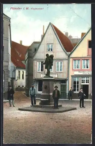 AK Münster i. W., Am Kiepenkerl-Brunnen