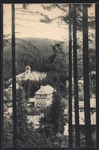 AK Kipsdorf i. sächs. Erzgeb., Kirche und Schule