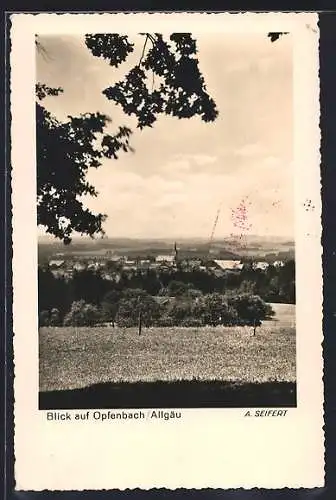 AK Opfenbach /Allgäu, Blick auf den Ort