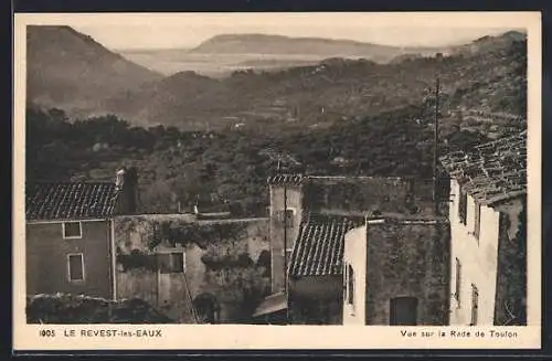 AK Le Revest-les-Eaux, Vue sur la Rade de Toulon