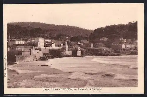 AK Le Pradet, Plage de la Garonne