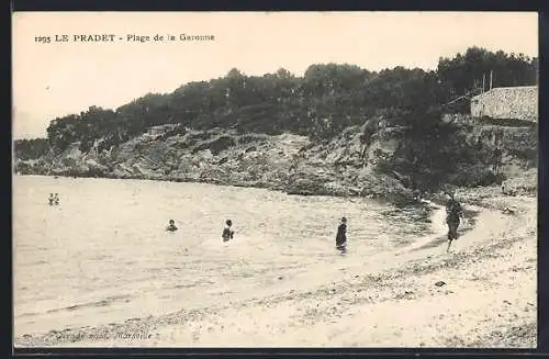 AK Le Pradet, Plage de la Garonne