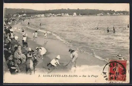 AK Sablettes-les-Bains, Sur la Plage