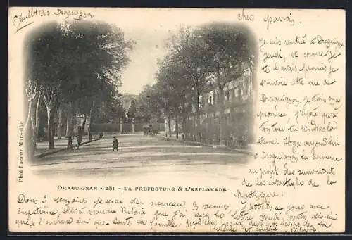AK Draguignan, La Préfecture et l`Esplanade