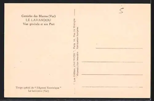 AK Le Lavandou, Vue générale et son Port