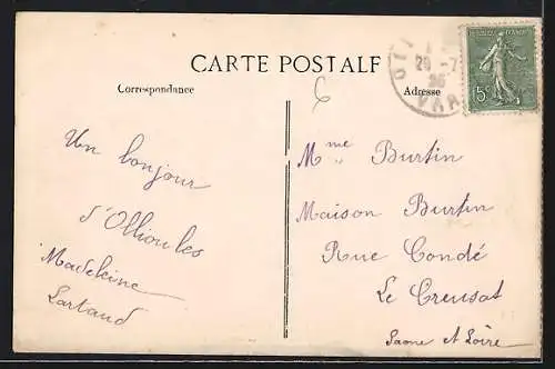 AK Ollioules, Vue de la ville prise du Calvaire