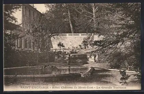 AK Saint-Zacharie, Hôtel Château de Mont-Vert, La Grande Terrasse