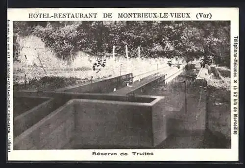 AK Montrieux-le-Vieux, Réserve de Truites de l`Hôtel-Restaurant