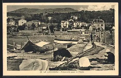 AK Le Lavandou, Préparatifs pour la pêche