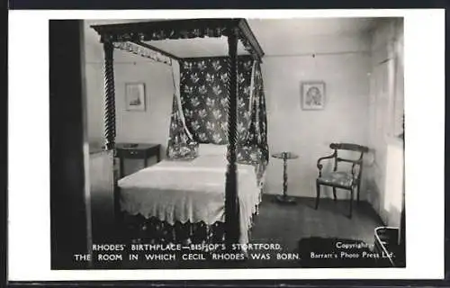 AK Bishop`s Stortford, The room in which Cecil Rhodes was born