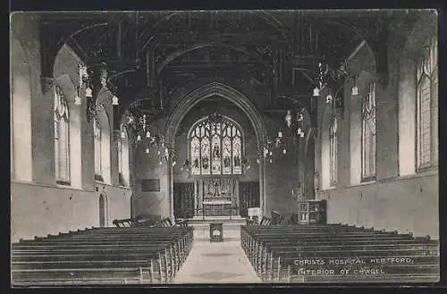AK Hertford, Christs Hospital, Interior of Chapel