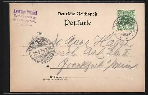 AK Weissenburg, Schloss Geisberg, Kriegerdenkmal a. d. Geisberg, Gesamtansicht