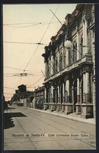 AK Rosario de Santa-Fé, Calle Corrientes Teatro Colón