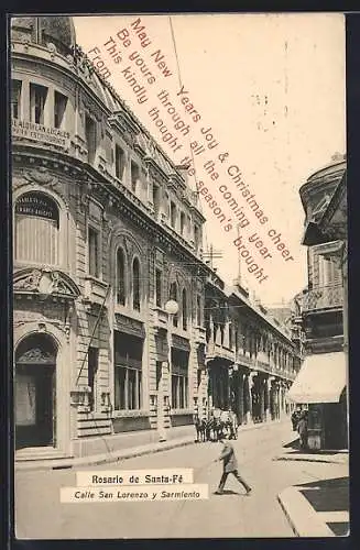 AK Rosario de Santa-Fé, Calle San Lorenzo y Sarmiento