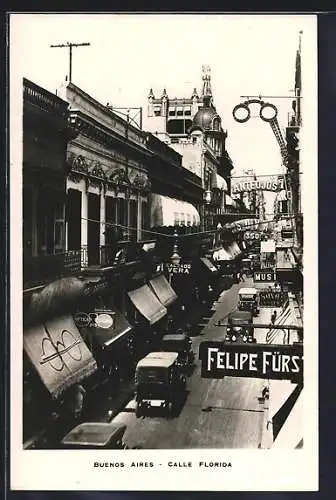 AK Buenos Aires, Calle Florida, Strassenpartie