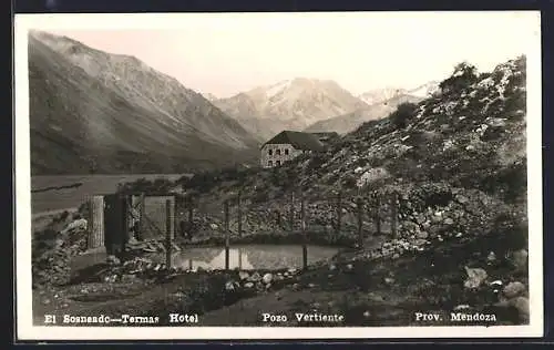 AK Mendoza, El Sosneado, Termas Hotel, Pozo Vertiente