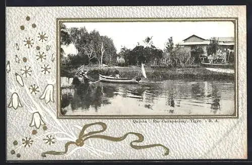 Lithographie Quinta, Tigra, Rio Carapachay, Passepartout