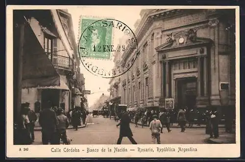 AK Rosario, Calle Córdoba & Banco de la Nación