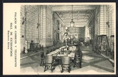 AK Buenos Aires, Hall de Extranjeros, Palacio de Correos y Telegrafos