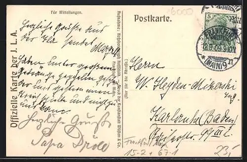 AK Frankfurt / Main, Ausstellung ILA, Graf Zeppelin