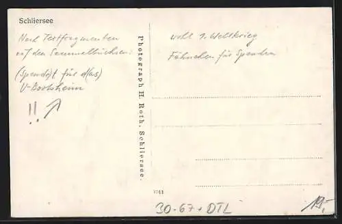 Foto-AK Schliersee, Sammlung für das U-Bootsheim