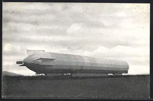 AK Loiching b. Landshut, Zeppelin landet am 1. April 1909