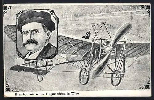 AK Wien, Blériot mit seiner Flugmaschine