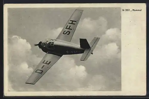 AK Flugzeug Si 202 Hummel