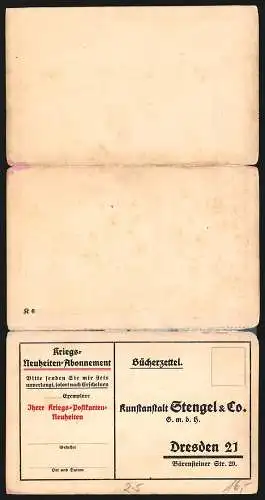 Klapp-AK Postkarten-Serie Deutsche Helden-Schiffe und Masuren-Album, Ansichtskartengeschichte