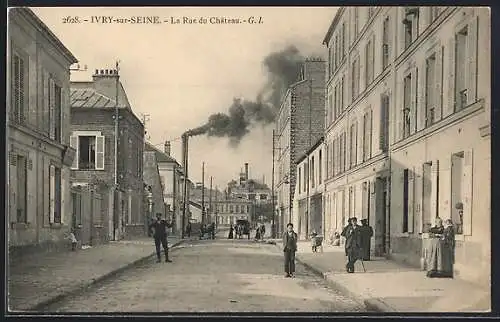 AK Ivry-sur-Seine, La Rue du Château
