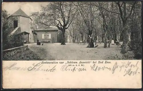 AK Bad Ems, Restauration zur Schönen Aussicht