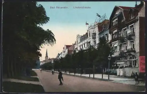 AK Bad Neuenahr, Lindenstrasse mit Hotel und Wohnhäusern