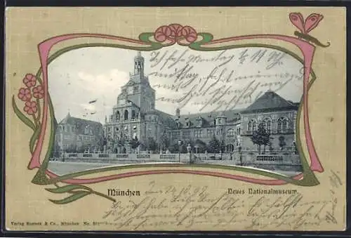 Passepartout-AK München, Neues Nationalmuseum