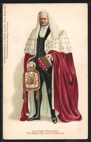 Lithographie Lord High Chancellor, the Right Hon. Lord Halsbury